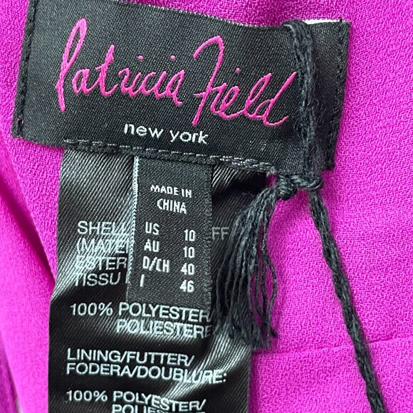 NWT Patricia Field Dress Fuchsia Purple Tiered Ruffles Size 10 Flirty Frills - Picture 7 of 10